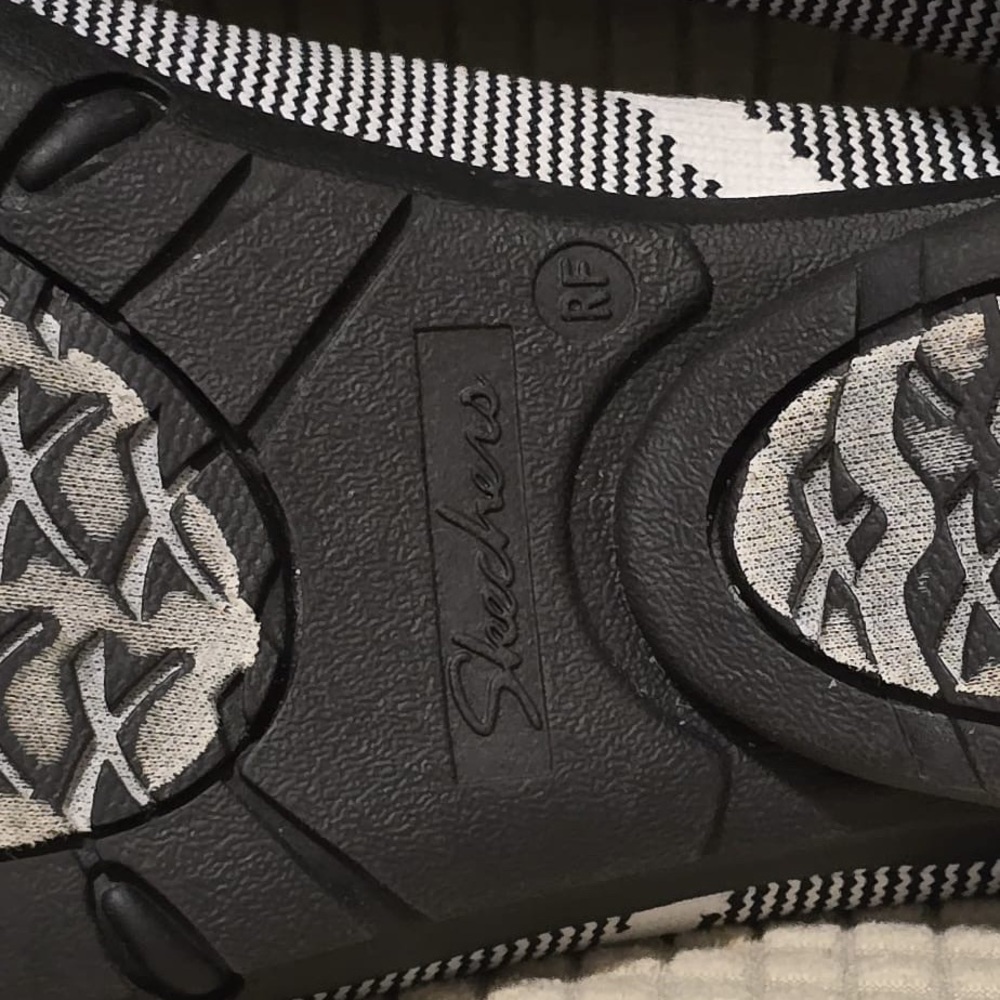 Skechers Black and White Slip-Ons - Picture 4 of 7